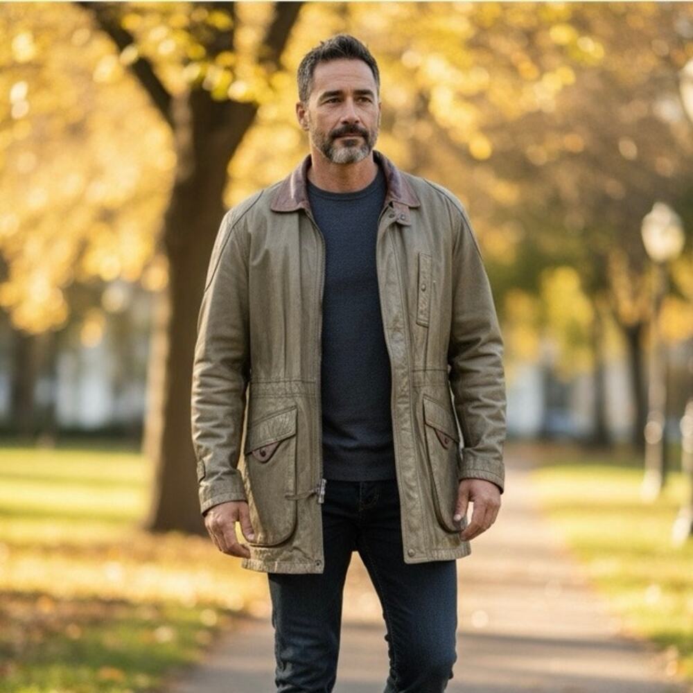 Vintage 80s 90s Mens MAXWEAR Leather Jacket L